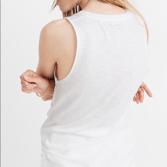 NWOT Madewell Cherry V-Neck Pocket Tank,Sz XXL - Picture 3 of 7
